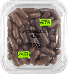 Choc Bullets Plain 250g