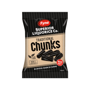 Fyna Black Licorice Chunks 250g