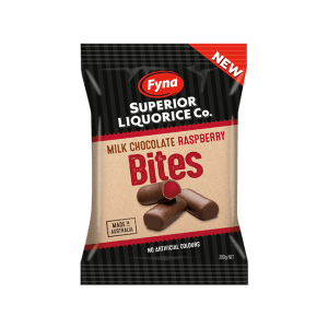 Fyna Milk Choc Raspberry Bites 200g