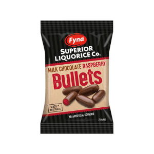 Fyna Milk Chocolate Raspberry Bullets 250g