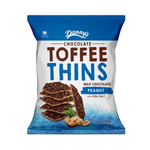 Danny’s Toffee Thins Choc Peanut S/S 140g