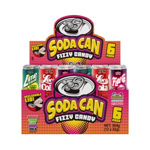 Kidsmania Soda Can Fizzy Candy 42g 6pk