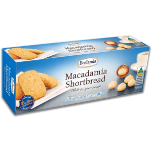 Borlands Plain Macadamia Shortbread 125g