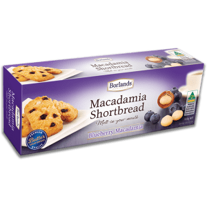 Borlands Blueberry Macadamia Shortb 125g