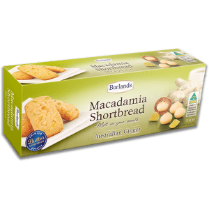 Borlands Ginger Macadamia Shortbread 125g