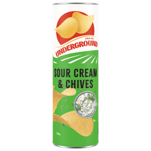 Underground Chip Co Sour Cream & Chives 138g