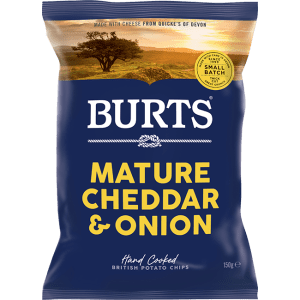 Burts Mature Cheddar & Onion 150g