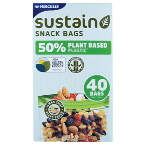 Hercules Sustain Plant Reseal Snack Bags 40pk