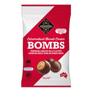 Hugos Milk Chocolate Biscuit Cream Bombs 130g