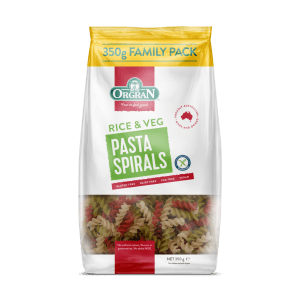 Orgran Spirals Pasta Rice & Vegetable 350g