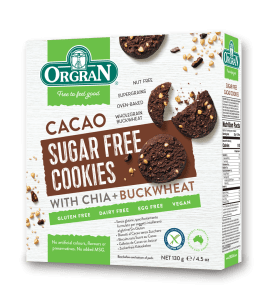 Orgran Sugar Free Cacao Cookies 130g