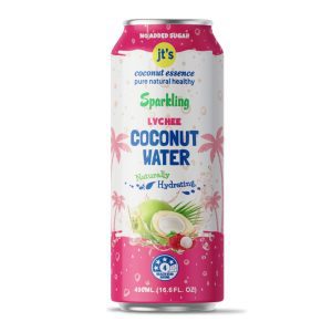 JT’s Sparkling Lychee Coconut Water 490ml