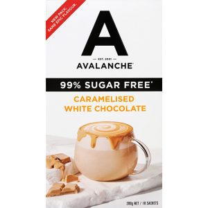 Avalanche 99% Sugar Free Caram White Choc 200g
