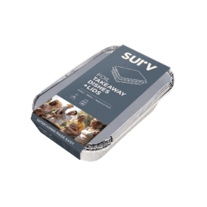 Surv Foil Sm Takeaway Dishes/Lids 6Pk