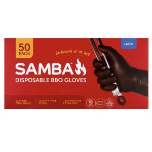 Samba Disposable BBQ Gloves 50Pk Large