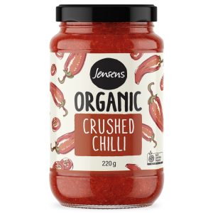 Jensens Organic Crushed Chilli 220g