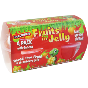 Snackinos Two Fruits in Strawberry Jelly 120g